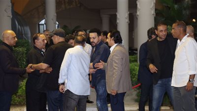  محمد دياب في عزاء الراحل علاء عبد الخالق (صور)