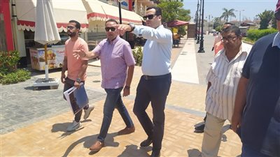 نائب محافظ بورسعيد يتفقد أعمال تطوير شارع ٧/٣ السياحي