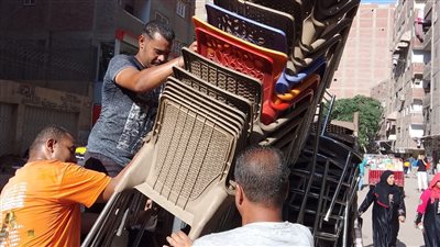 تحرير 58 محضر إشغال في مركز ملوي بالمنيا