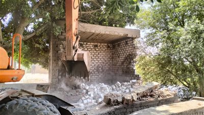 إزالة 89 حالة تعد بالبناء على الأراضي الزراعية وأملاك الدولة بالمنيا