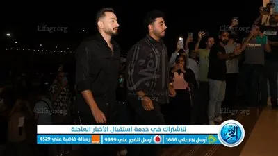 حمادة هلال يحرص على تقديم واجب العزاء في والد مي كساب