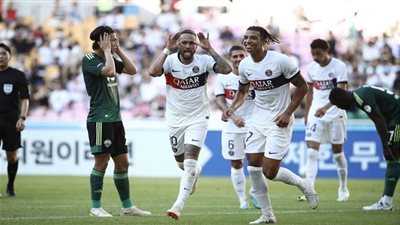 نتيجة مباراة باريس سان جيرمان وجيونبوك موتورز الودية اليوم