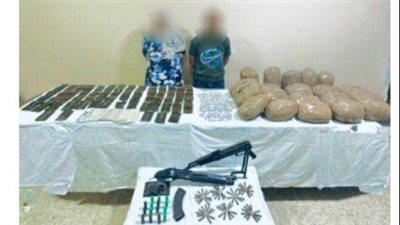 ضبط كمية من المواد المخدرة بحوزة أحد الأشخاص وسيدة بمحافظة دمياط