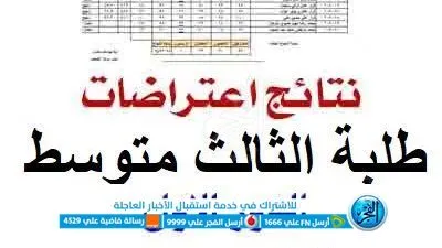 رابط استخراج نتائج اعتراضات الثالث متوسط 2023 في العراق الدور الأول عبر موقع وزارة التربية العراقية