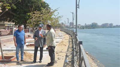 محافظ القليوبية يتفقد مشروع ممشى النيل والحدائق على الطريق الزراعي
