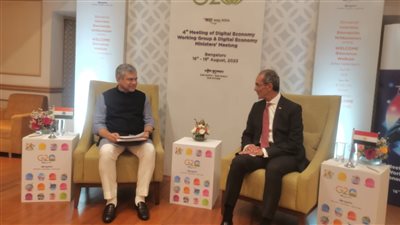  وزير الاتصالات يبحث شركة تيجاس الهندية فرص التعاون فى مجالات صناعة الالكترونيات وبناء القدرات الرقمية