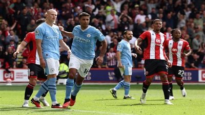 نتيجة مباراة مانشستر سيتي ضد شيفيلد يونايتد اليوم الأحد 27/8/2023 في الدوري الإنجليزي