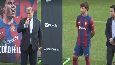 عاجل.. برشلونة يقدم لاعبه الجديد جواو فيليكس لوسائل الإعلام