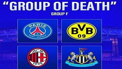 جدول مواعيد مباريات مجموعة الموت من بطولة دوري أبطال أوروبا 2024 والقنوات الناقلة