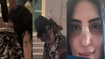 سقوط الفنانة حورية فرغلي من أعلى السلالم خلال تواجدها في مسابقة 