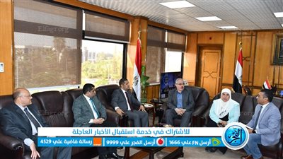 رئيس جامعة قناة السويس يستقبل مدير مركز الخدمات الإلكترونية والمعرفية بالمجلس الأعلى للجامعات