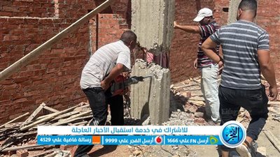 إزالة 12 حالة تعد وبناء مخالف بمركز الفيوم