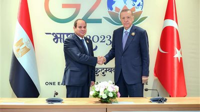 عاجل| السيسي يلتقي بأردوغان في نيودلهي