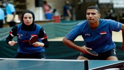 عمر عصر ودينا مشرف يتوجان بكأس إفريقيا لتنس الطاولة ويتأهلان لأولمبياد باريس