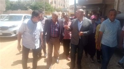 نائب محافظ الجيزة يتفقد مشروعات الخطة الاستثمارية للرصف بكرداسة
