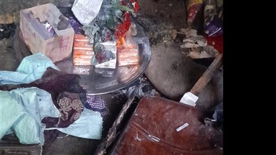 بعد أيام من زفافهما.. حريق يدمر شقة عروسين حديثي الزواج ببني سويف (صور)