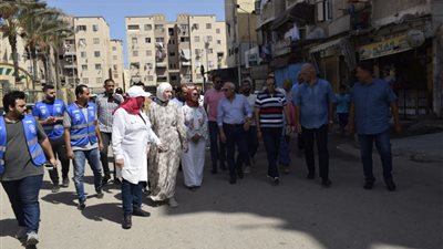 محافظ بورسعيد يتفقد أعمال تطوير منطقة فاطمة الزهراء بالضواحي