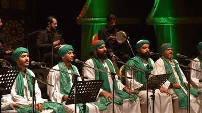 ابتهالات دينية للحضرة الصوفية بأوبرا الإسكندرية (صور)