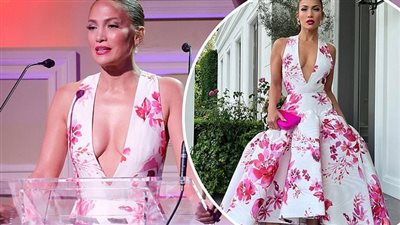 جينفر لوبيز بإطلالة وردية في حفل توزيع جوائز Daytime Beauty