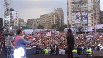 مواطنون يحتشدون بميدان الجلاء دعما لترشح السيسي لفترة رئاسية جديدة (صور)