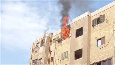 تفحم غرفتين.. تفاصيل حريق شقة سكنية بدار السلام 