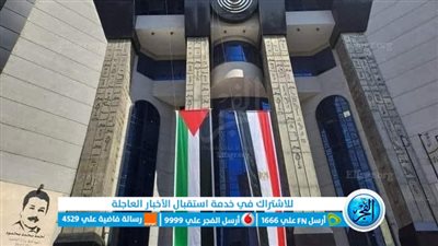 نقابة الصحفيين المصريين تُعلّق العلمين المصري والفلسطيني على واجهتها