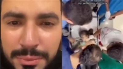 حزن وعجز.. محمد أنور يبكي أمام مجازر الاحتلال الإسرائيلي