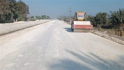 تطوير ورصف طريق ترعة محمود خليل ببرقاش في منشأة القناطر