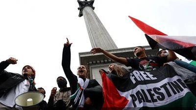 شاهد.. مظاهرات حاشدة في لندن دعما لغزة ضد الاحتلال الإسرائيلي