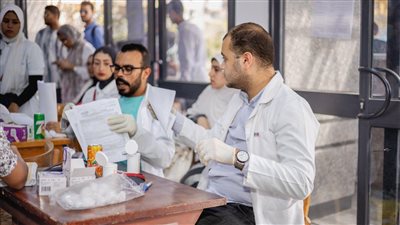 بدء حملة التبرع بالدم من قبل طلاب جامعة بورسعيد 