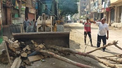 محافظ الجيزة يتابع أعمال تطوير شارع المحطة بمنشأة القناطر