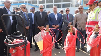 محافظ الجيزة يشهد اصطفافا لسيارات ومعدات الطوارئ استعدادا للطوارئ وموسم الشتاء