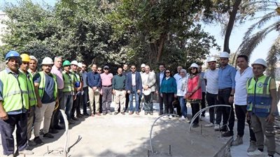  مستشار رئاسة الجمهورية يتفقد مشروع تطوير حديقة الأزبكية