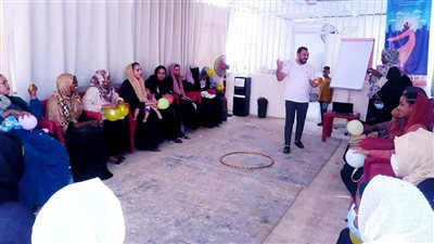 ورش توعوية ضد العنف والدعم النفسي للوافدات السودانيات بمركز شباب أرض اللواء