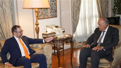 سامح شكري يستقبل وزير الخارجية الفنزويلي في ماسبيرو