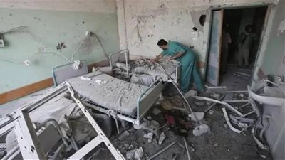 شاهد| أولى لقطات استهداف الاحتلال لمستشفى الطب النفسي بقطاع غزة