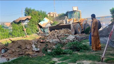 تنفيذ 12 قرار إزالة لقاعات أفراح مقامة على الأراضي الزراعية بالجيزة