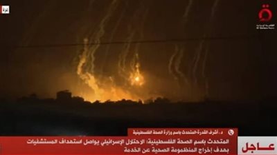 غارات إسرائيلية وقصف مدفعي قرب مستشفى النصر والعيون في غزة