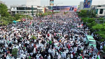 الآلاف يتظاهرون في إندونيسيا دعما لفلسطين 