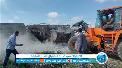 إزالة 22 حالة تعد بالبناء المخالف على الأراضي الزراعية بقرى ببا ببني سويف