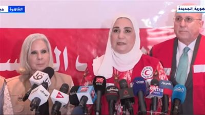 وزيرة التضامن توضح بالأرقام مساعدات hلهلال الأحمر المصري لأهالي غزة (فيديو)
