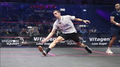 الدجلاوي علي فرج يصعد لنهائي بطولة سنغافورة للإسكواش