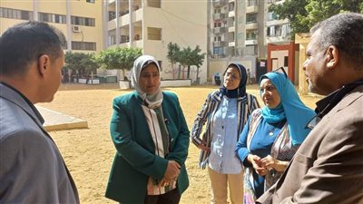 وكيل مديرية تعليم الجيزة تتفقد مدرسة أبو بكر الصديق الرسمية بإدارة جنوب