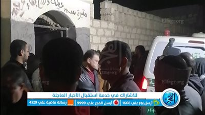 الحزن يخيم على قرية البرشا بالمنيا خلال جنازة زوجين ضمن ضحايا حادث الصحراوي