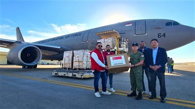 سنغافورة ترسل طائرة مساعدات عاجلة إلى قطاع غزة