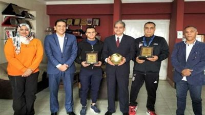 الجبالى ببنى سويف يكرم ' عبد النبي حسن ' ومحمد عبد المنعم ' بعد النجاحات الدولية