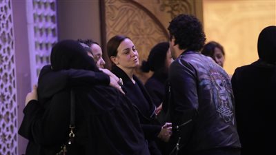 إسلام جمال وحمزة العيلي وفاروق فلوكس في عزاء الراحل أشرف عبدالغفور 