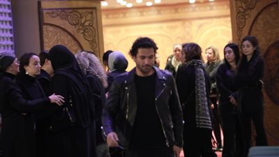 أحدث ظهور لـ حسن الرداد في عزاء الراحل أشرف عبد الغفور 