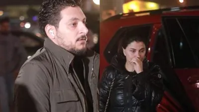 أحمد صفوت وجومانا مراد يواسون عائلة ناهد فريد شوقي ويقدمون واجب العزاء 