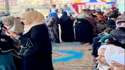 إقبال الناخبين على لجان منشأة القناطر للإدلاء بأصواتهم في الانتخابات الرئاسية